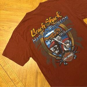 Harley Davidson T-Shirt Mens Size Medium Panama City Beach Florida Double Sided